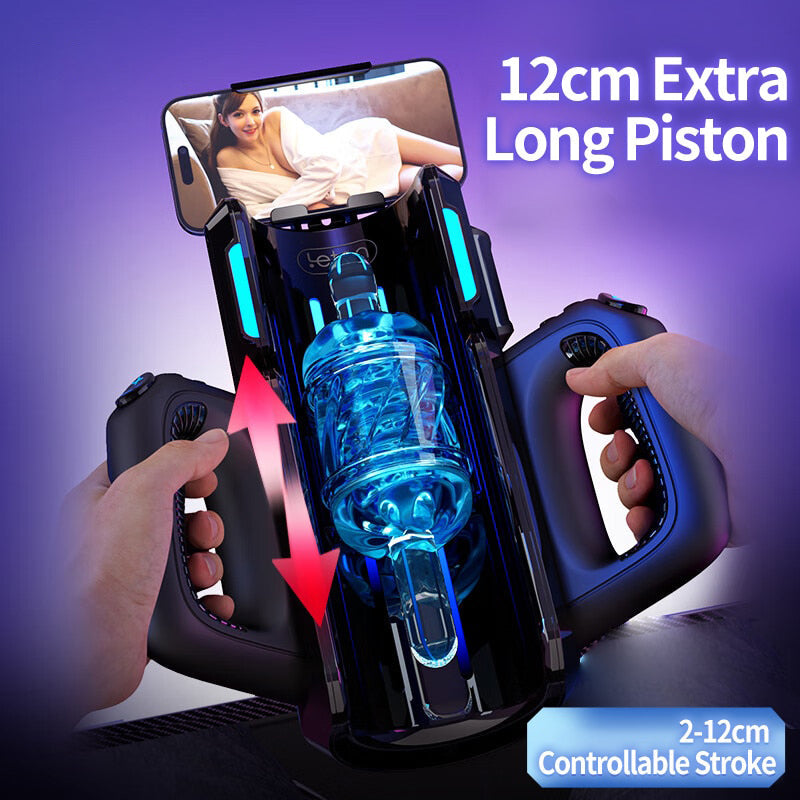 Leten Cannon King Pro Thrusting High-speed Motor Masturbator Cup with Phone Holder