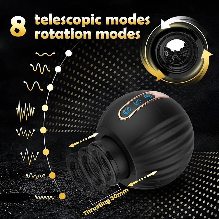 Men's Full-automatic Telescopic Rotary Two End Voice Aircraft Cup Masturbation