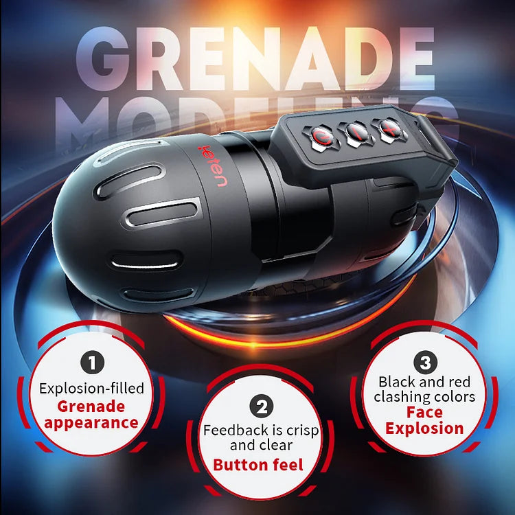 Grenade 6 Vibrating Male Masturbation Cup With App Control