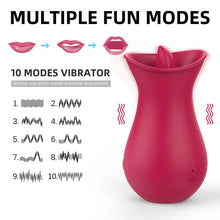 Load image into Gallery viewer, Rose Vibrator With Tongue