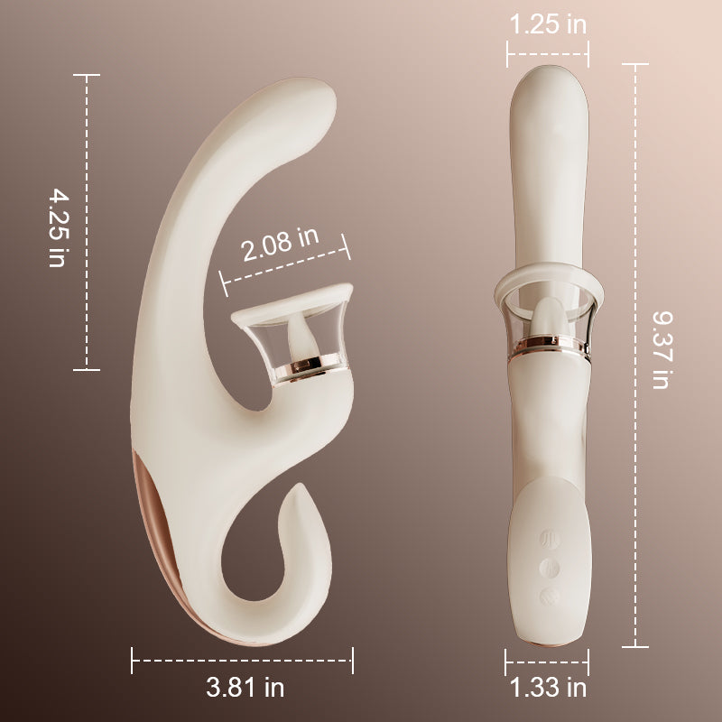 Sweetie Fox- Clitoral Arousal Tongue Licking Suction Vibration Triple Stimulation Vibrators