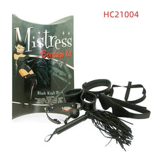 Load image into Gallery viewer, Sm Role Playing Suit Including Eye Mask Ball Gag Leather Whip And Clasp