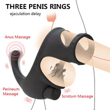 Load image into Gallery viewer, Double Cock Rings Delay Ejaculation Vibrating Erection Ring