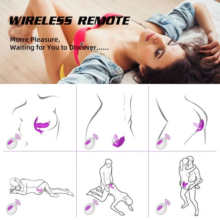 3 In 1 Electric Shock Tongue Licking Clitoris Stimulator Vagina Massager With Remote Control