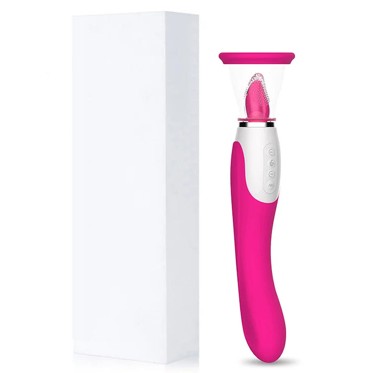 Hard Rock Vibrating Rod Female Masturbator Vibrating Av Bead Rotating Rod Automatic Heating Sucking Tongue Licker Pluggable Device