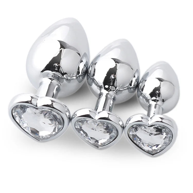 Aluminum Alloy Heart Anal Plug Smaller