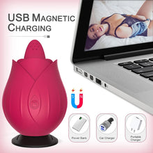 Load image into Gallery viewer, Rose Clitoral Vibrator With A Tongue For Women