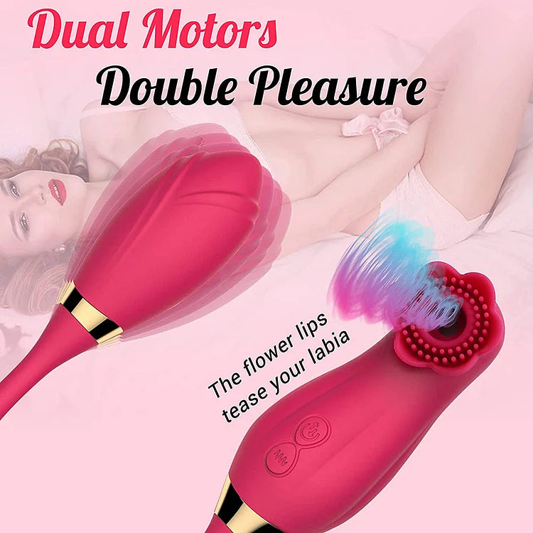 Powerful Rose Vibator Toy for Women Nipple Oral Clitoris  Vacuum Stimulation  Sucker