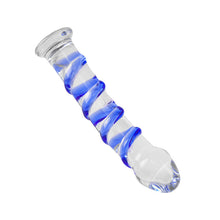 Load image into Gallery viewer, Crystal Glass Dildo with Suction Cups for G-spot Stimulation 6.88 Inches