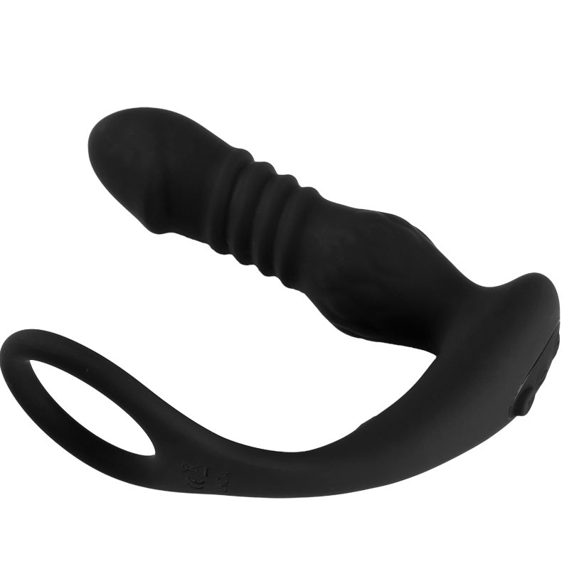 10 Thrusting Vibrating Prostate Massager with Cock Ring and Remote Control