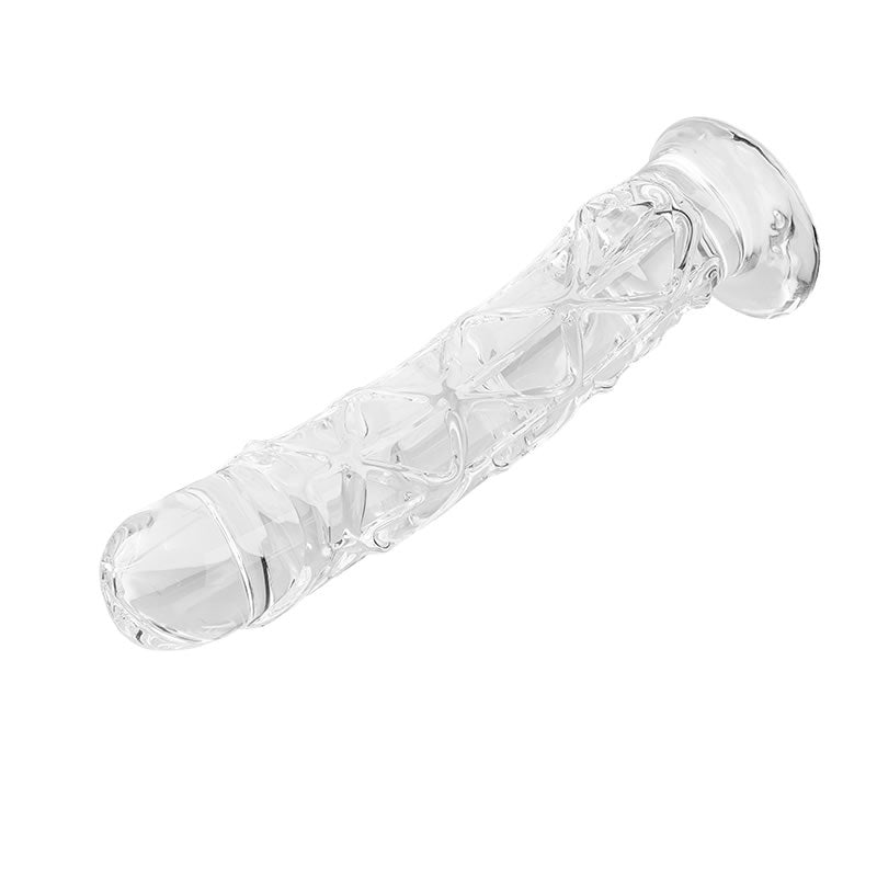 Transparent Silicone Dildo with Raised Texture 5.9 Inch