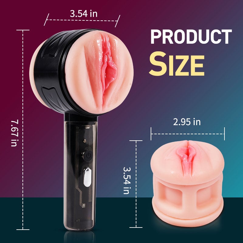 10 Vibration Anal and Vaginal 2 in 1 Handheld Masturbator