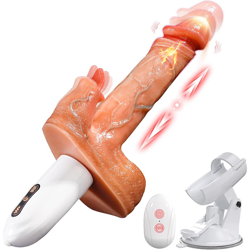 Sex Machine 90° Automatic Adjustable 8 Thrusting & Vibrating & Licking Dildos Vibrator