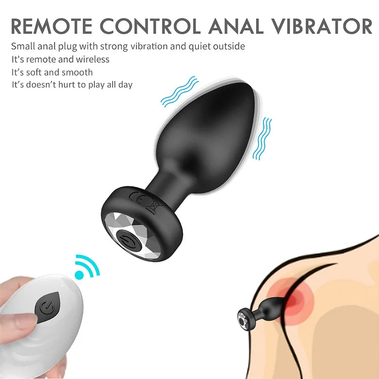 Wireless Remote Control Men's And Women's Common Anal Plug Set Prostate Orgasm Massager Adult Sex Toy