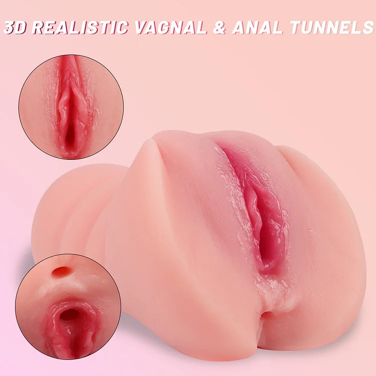 2 In 1 Realistic Vagina Mens Stroker With Lips Vagina And Tight Anus Sex