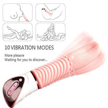 Load image into Gallery viewer, Silicone Vibrating Masturbator Magic Tongue Female Electric Granule Tongue Masturbator Licking Yin Vibrating Rod Adult Supplies