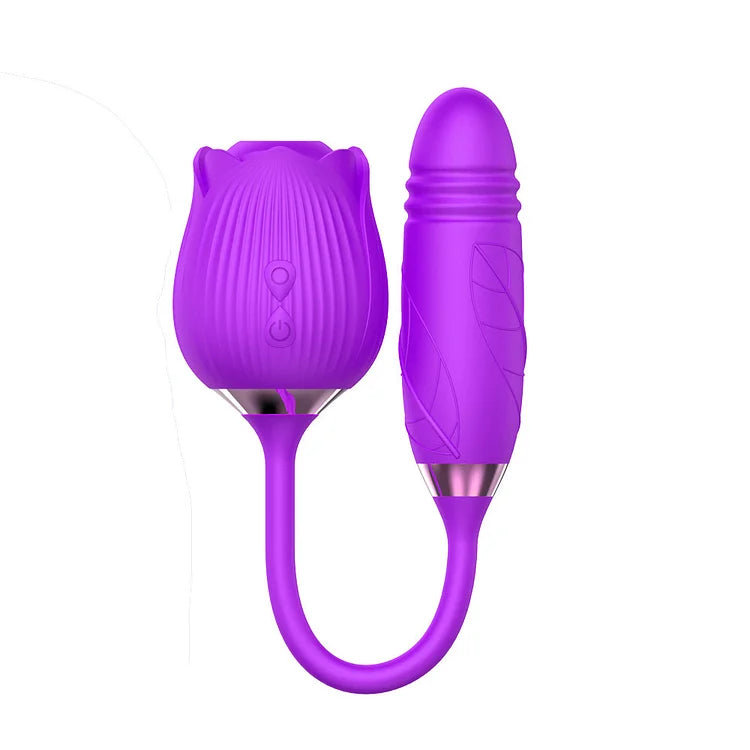 Sucking Thrusting Vibrator 10 Speed Vibrating Clit Sucker