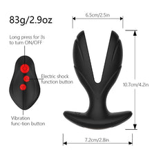 Load image into Gallery viewer, Vibrating Anal Plug with Electric Shock Pulse Vibrator, Anal Vibrator Prostate Massager for Men with Remote Control