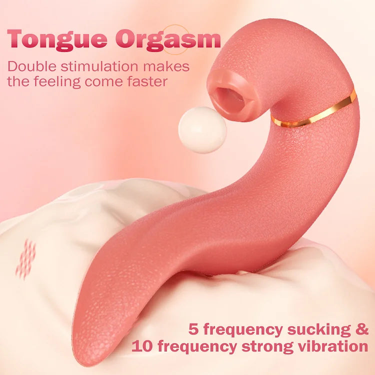 2-in-1 Sucking Tongue Licking Vibrator