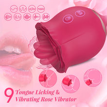 Load image into Gallery viewer, 3 In 1 Rose Toy Clit Licking Toy Dildo Tongue G Spot Clitoral Nipple Vibrator