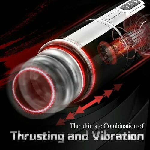 PowerKing Ultra-Technical Hands-free 7 Telescopic Rotation Modes Male Masturbator Cup