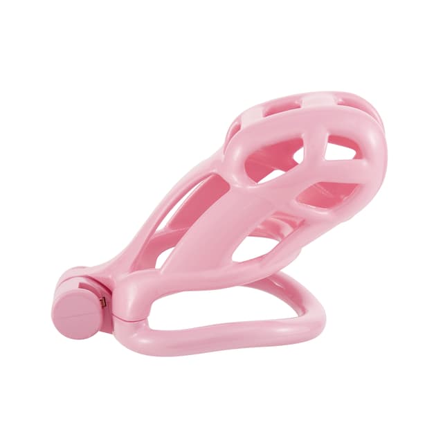 Pink Cobra - 3D Design Chastity Belt Disposable Lock with Four Rings