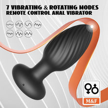 Load image into Gallery viewer, 2 in 1 Butt Plug with 7 Rotating and Vibrating Modes Anal Vibrator