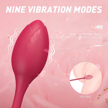 Load image into Gallery viewer, 3-in-1 Double Headed Sucking Tapping Rose Toy With Vibrating Bud