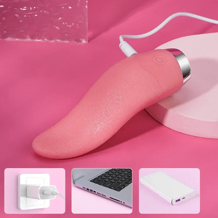 Tongue Tongue Vibration Female Masturbation Soft Silicone Imitation Tongue Sex Toy Frequency Conversion Lick