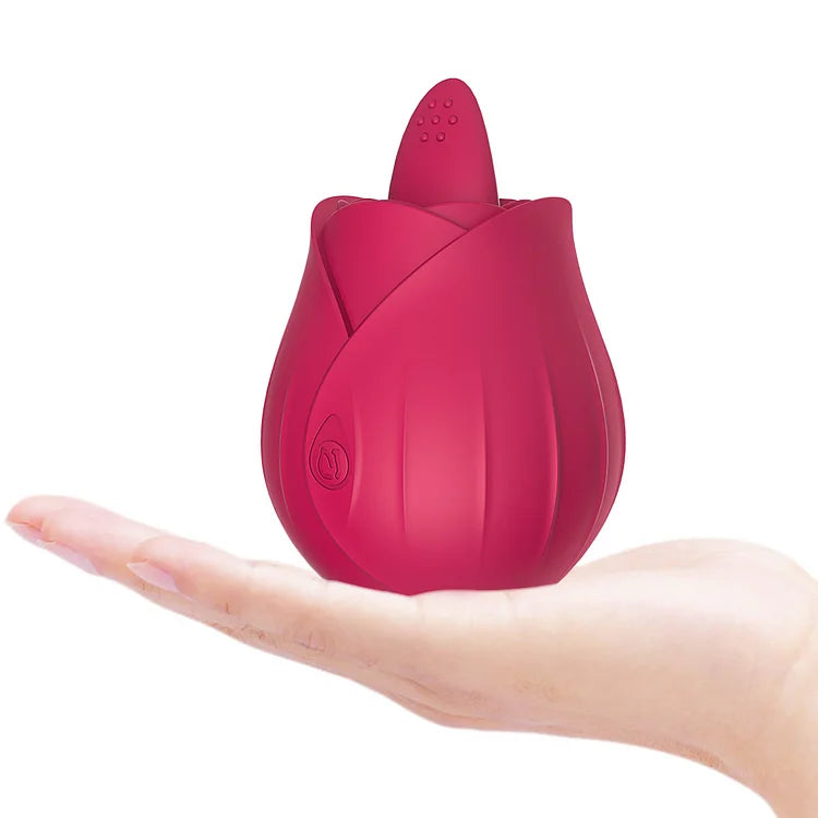 Rose Clitoral Vibrator With A Tongue For Women