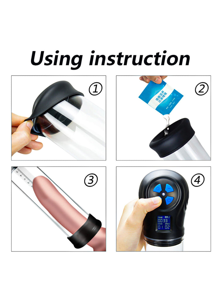 Automatic Penis Pump 6 Modes Adjustable LED Display