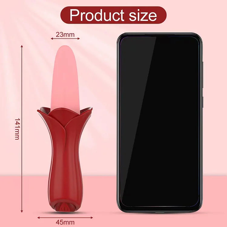 Rose Tongue Vibrating Stick Vaginal Licking Clitoris Stimulator