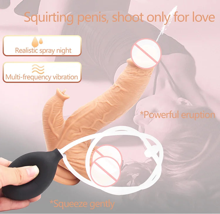 Fake Penis Vibration Machine Gun Women's Water Spray