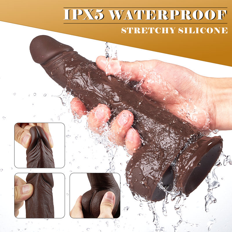 Warren 6 Thrusting 10 Vibrating Rotating Lifelike Dildo 8.7 Inch with Suction Cup