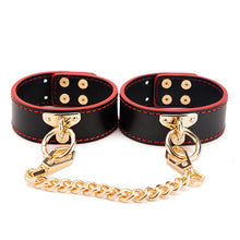 Load image into Gallery viewer, Red Fun Couple Toys Binding Handcuffs Ankle Cuffs Collar Accessories