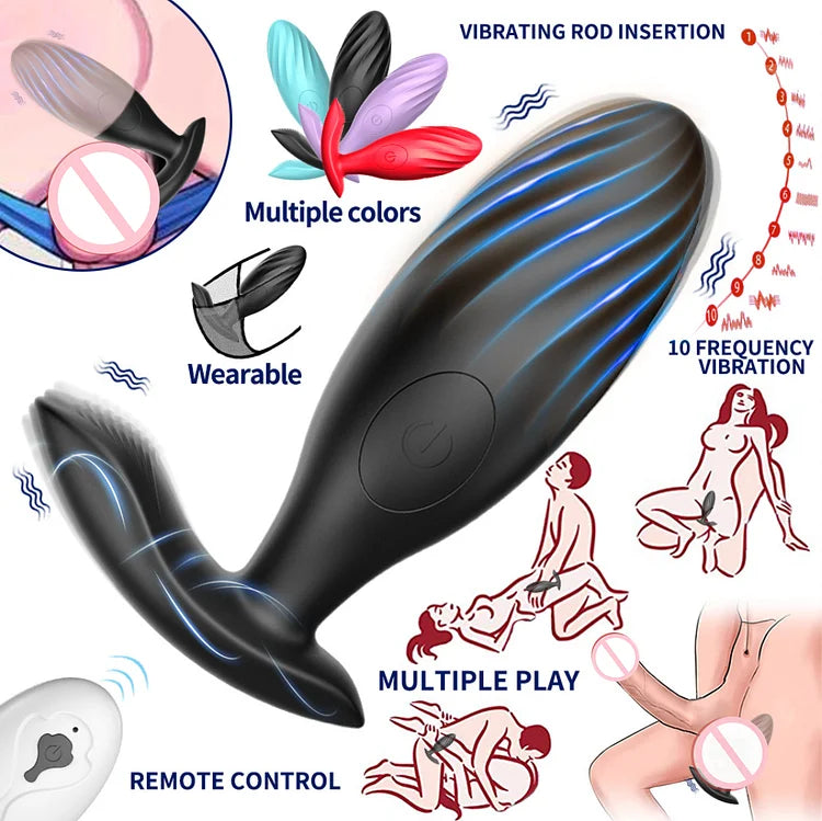 Remote Control Vibrating Wearable butt plug For Men And Women