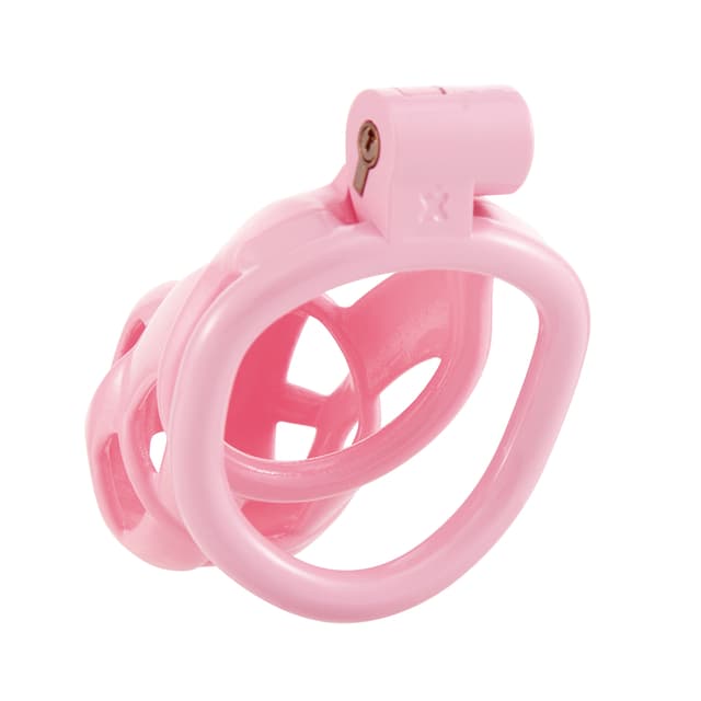 Pink Cobra - 3D Design Chastity Belt Disposable Lock with Four Rings