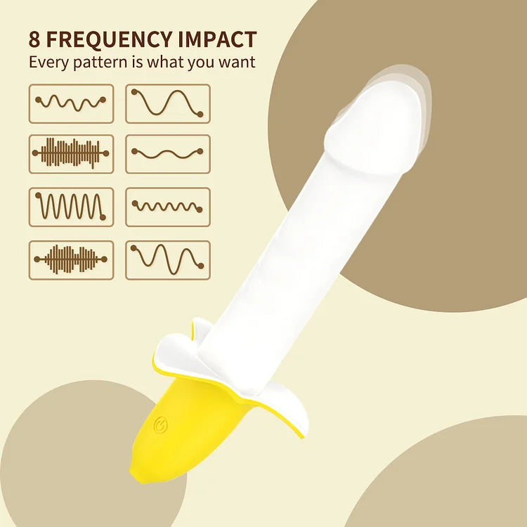 Banana Silicone Ultra-quiet Dildo Vibrator Vaginal Stimulator Female Masturbator Sex Doll