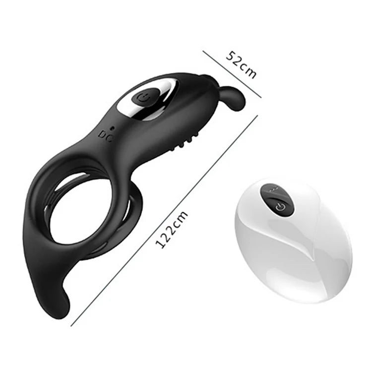 9 Frequency Vibrating Rabbit Ear Cock Ring