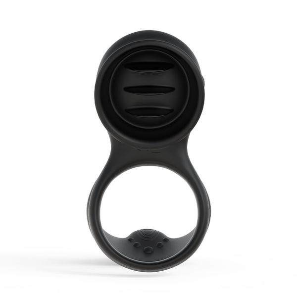 7-Mode Vibration Stimulating Tongue Double Cock Ring for Couple Play