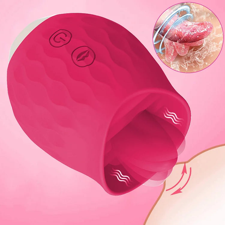 Rose Toy Vibrator For Wome Clitoral Tongue Licking Vibrator