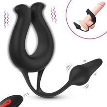 Load image into Gallery viewer, Remote Control Cock Ring With Anal Stimulation