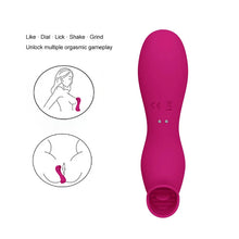 Load image into Gallery viewer, Clitoral Sucking &amp; Licking G Spot Vibrator for Double Stimulation, Clit Tongue Stimulator Vaginal Breast Nipple Massager