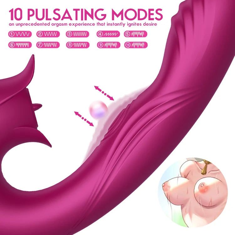 Devil Flower Sex Toys Sucking Dildo Vibrator For Women