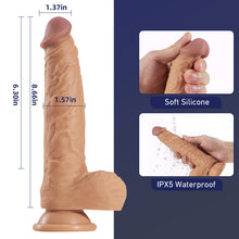 Load image into Gallery viewer, Length-adjustable Pink Glans 6 Thrusting 10 Vibrating Heating LifeLike Dildo 8.66 INCH