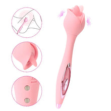 Load image into Gallery viewer, Rose Tongue Licking Wand Vibrator