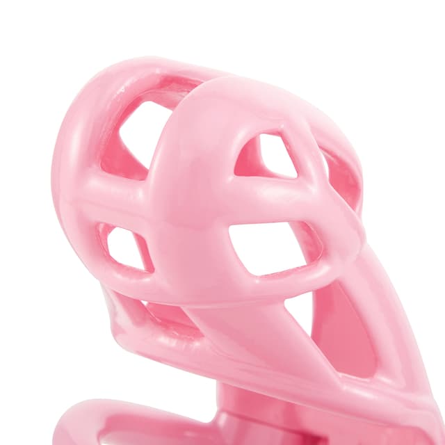 Pink Cobra - 3D Design Chastity Belt Disposable Lock with Four Rings