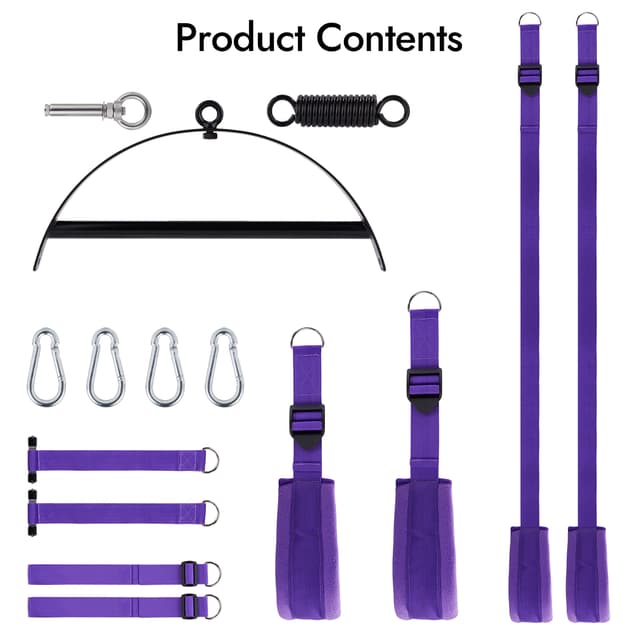 Ultra Sturdy - Padded Handlebar Restraint Straps with 1100 lbs Double Purple Black Sex Swing