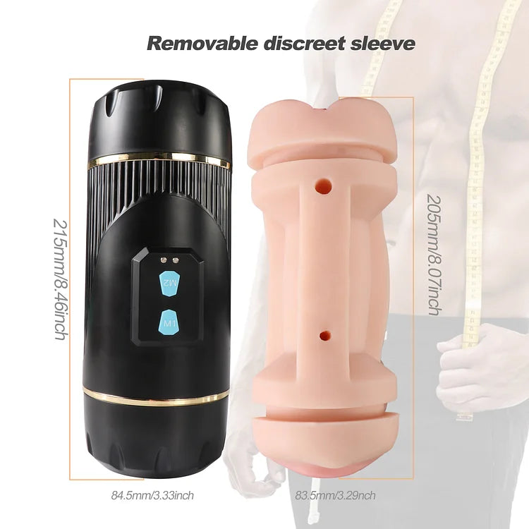 Double-headed aircraft cup fully automatic men's masturbation device mouth and vagina double acupoint famous device penis exercise adult sex toys