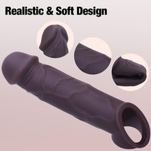 Load image into Gallery viewer, 10x Remote Control Blacke Penis Sleeve Vibrating Cock Sleeve